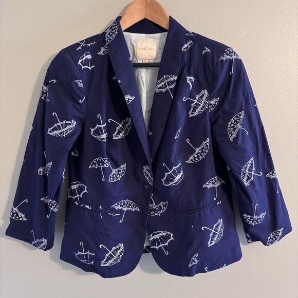 Modcloth Jackets & Blazers - Womens Modcloth Snappy Studies Blazer Jacket Umbrellas Retro Whimsical Playful